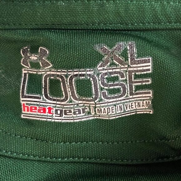 Under Armour Men's Polo Shirt XL Loose Fit Green HeatGear with Logo - Picture 5 of 8